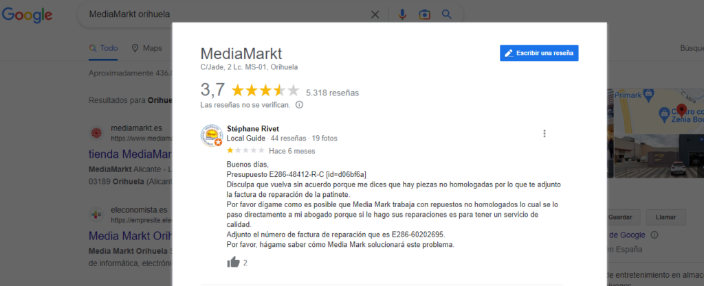 Repuestos no homologados | MediaMarkt Orihuela